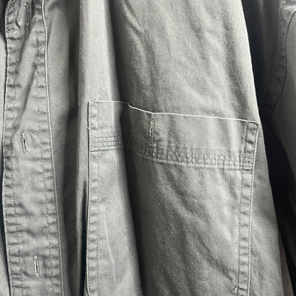 Vintage Gear for Sports Gray Cotton Button Down Shirt XL Casual Outdoor - Picture 8 of 8